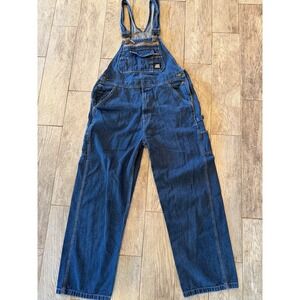 Berne Bibs Denim Jean Overall 40x36 Mens 40 x 36 Bib B910SWD Carpenter Workwear